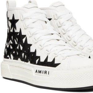 Amiri "Stars Court" high-top sneakers with cotton canvas upper